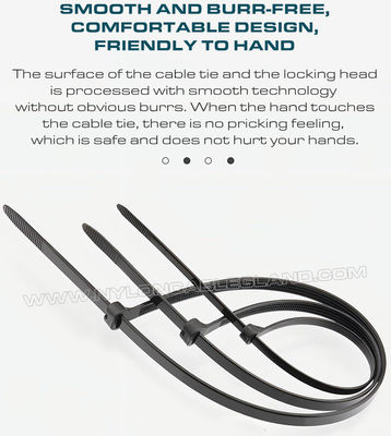 Stainless Steel Barb Cable Tie 400mm x 8, Ø9-108mm Adjustable Metal Tooth Cable Tie 550N (112LBS) for Shipbuilding